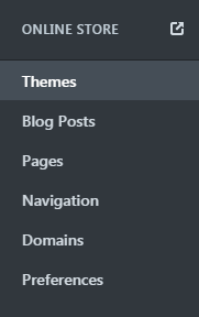 Secondary menu